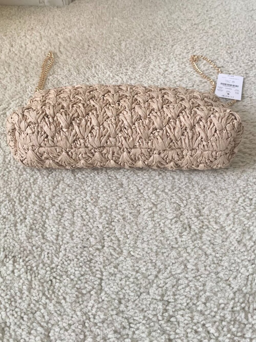 NWT J. Crew Factory Woven Clutch, Light Tan, One Size - Picture 12 of 13